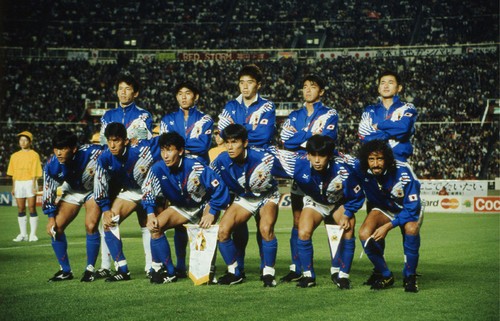 アジア・アフリカ選手権に弟・カズ（上段右）とともに出場した三浦泰年（下段右から２番目）photo by Shinichi Yamada/AFLO