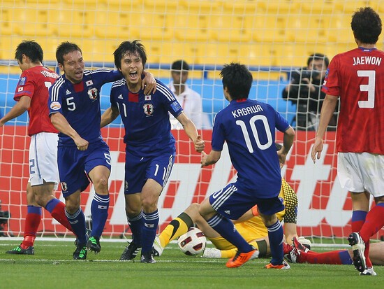 2011年アジアカップ準決勝の韓国戦、前田遼一は同点ゴールを決めるなどチームの勝利に貢献した