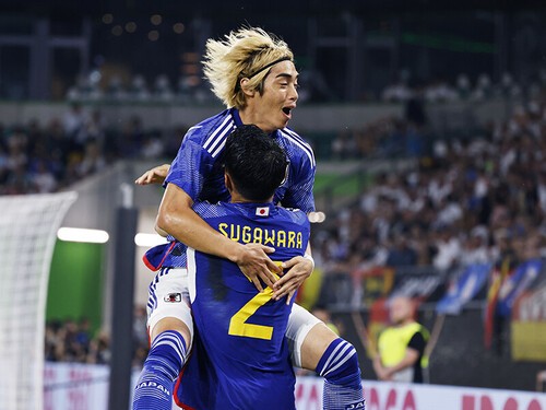 ドイツ戦で先制ゴールを決めた伊東純也
