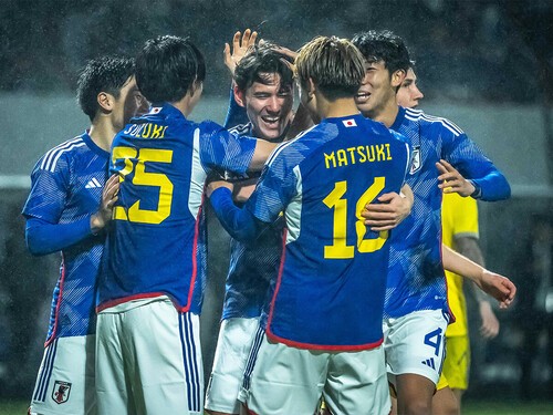 ウクライナ相手に２－０と勝利したＵ－23日本代表だが...。photo by Sueishi Naoyoshi