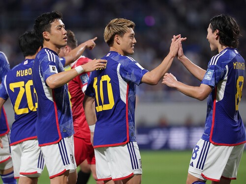 シリアに５－０と大勝し、２次予選を６戦全勝で終えた日本代表　photo by Ushijima Hisato