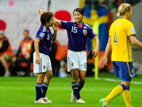 2011年Ｗ杯で鮫島彩は宮間あやとのコンビでピッチを走り回った photo by Hayakusa Noriko
