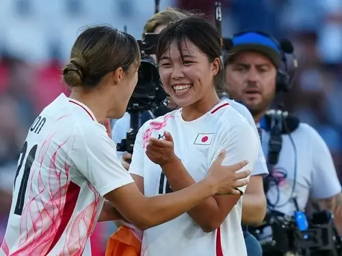 ブラジル戦で劇的な逆転弾をロングシュートで決めた谷川萌々子 photo by Hayakusa Noriko