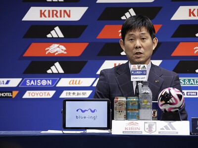 インドネシア戦、中国戦のメンバーを発表する森保一日本代表監督 photo by Fujita Masato