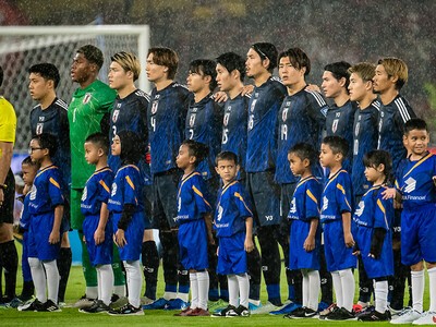 Ｗ杯３次予選でここまで５勝１分けとグループＣで首位を独走中の日本代表 photo by Sano Miki