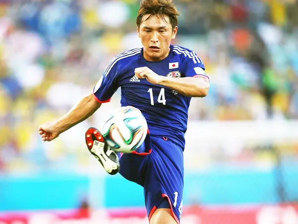青山敏弘が先発したブラジルＷ杯のコロンビア戦　photo by AFLO