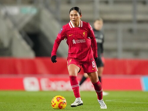 長野風花はイングランド女子スーパーリーグのリバプールでプレーしている　photo by Hayakusa Noriko