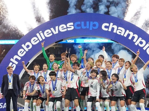 なでしこジャパンは３戦全勝で『SheBlieves Cup』初優勝を遂げた　photo by Hayakusa Noriko