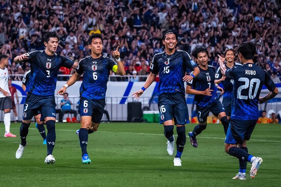 まもなく８大会連続のワールドカップ出場切符を手にするであろう日本代表　photo by Sueishi Naoyoshi