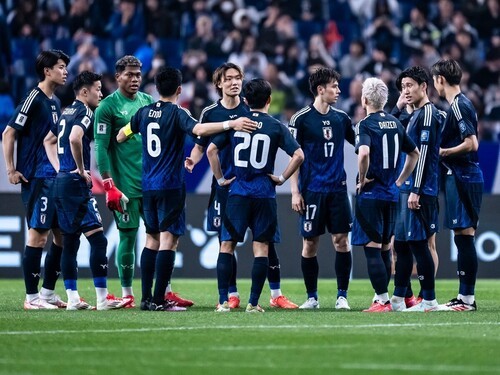 ワールドカップ出場を決めた直後のサウジアラビア戦は０－０で引き分けたサッカー日本代表　photo by Sano Miki