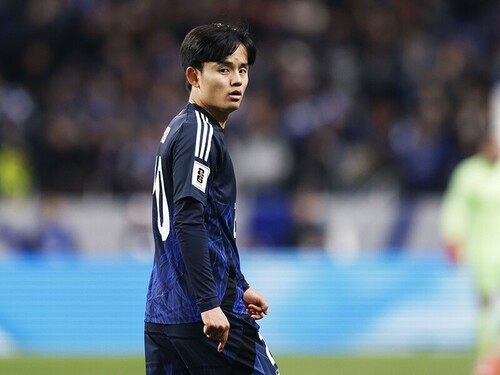 バーレーン戦でマン・オブ・ザ・マッチに選出された久保建英 photo by Nakashima Daisuke