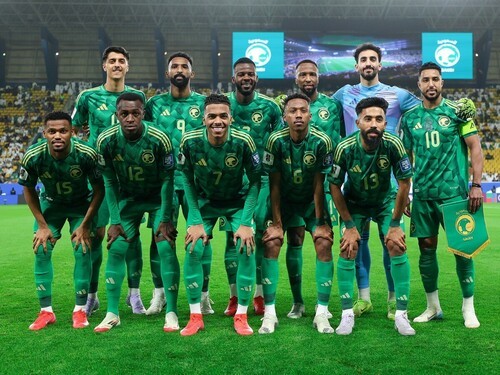 Ｗ杯アジア最終予選。７試合終了時点でグループＣ３位のサウジアラビア代表　photo by Getty Images