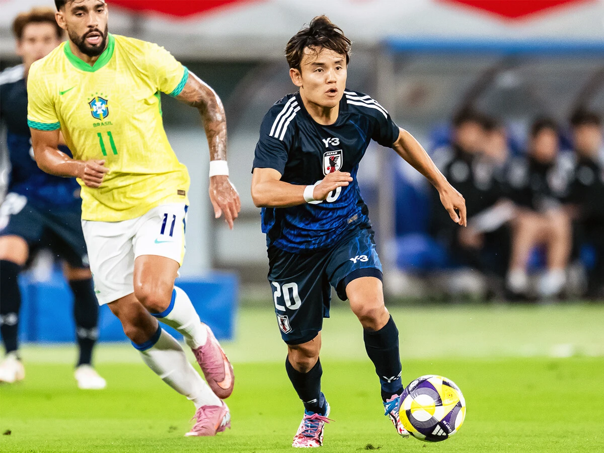久保建英の積極的な仕掛けは確実にブラジルを苦しめた　photo by Sano Miki