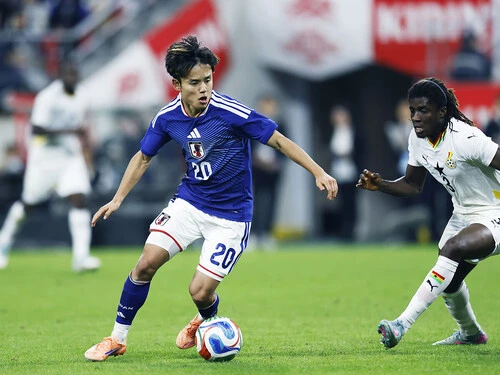 ガーナ戦で数多くのチャンスをつくっていた久保建英 photo by Nakashima Daisuke