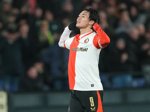 オランダでの注目度がますます高まっている上田綺世（フェイエノールト） photo by Pro Shots／AFLO