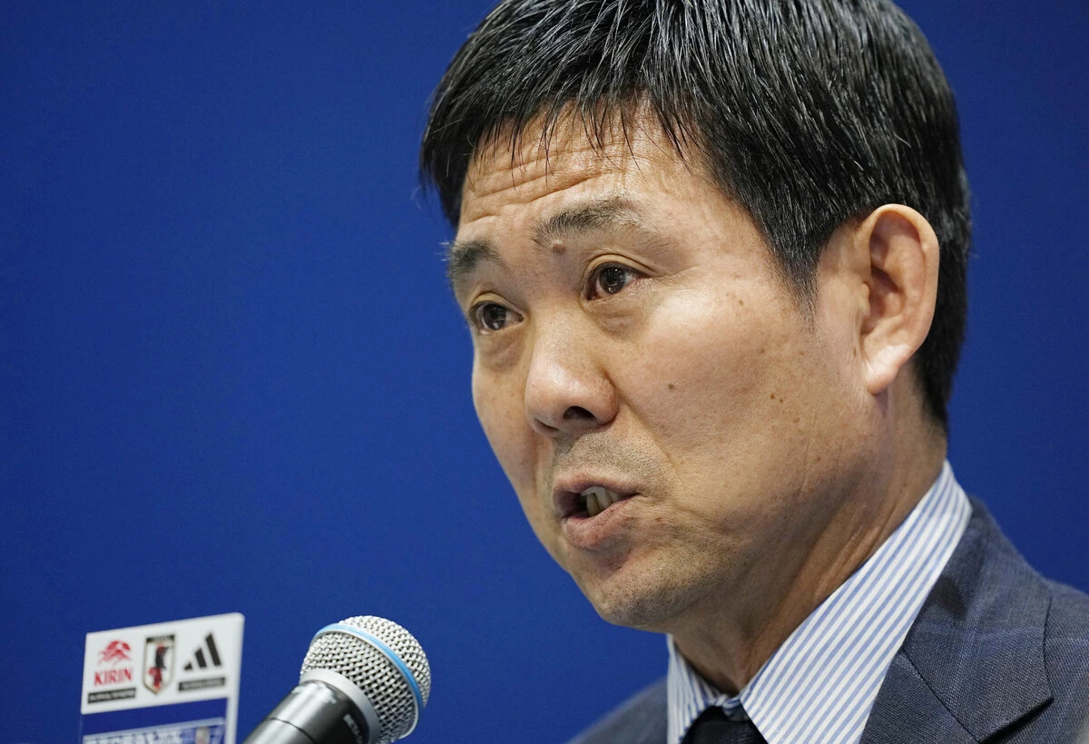 スコットランド、イングランドとの２連戦に臨む森保一監督　photo by Kyodo News