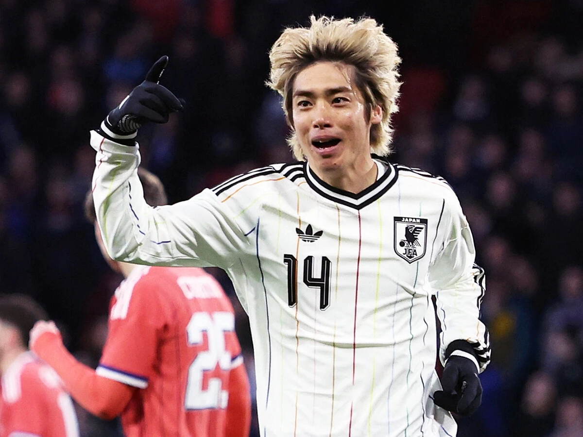 伊東純也のゴールでスコットランドを下した日本代表　photo by AFLO