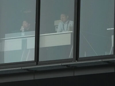 川崎フロンターレ対水戸ホーリーホック戦を視察する森保一監督 photo by Kazuhito Yamada/Kaz Photography