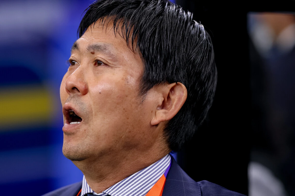 グループステージ2位通過を決めた日本代表の森保一監督　photo by JMPA