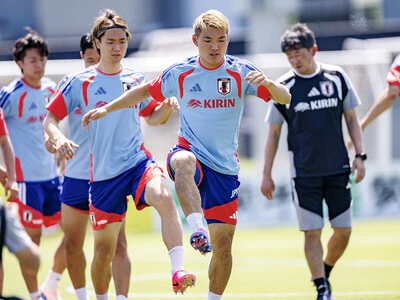 合宿地ナッシュビルでトレーニング中の日本代表の選手たち photo by JMPA