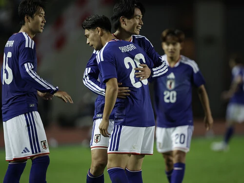 ウルグアイを３－１で下した日本代表 photo by Masato Fujita 