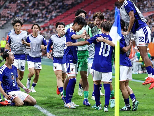 アジア大会で圧倒的な強さを見せているサッカー日本代表（Ｕ－21日本代表）photo by Hiroyuki Sato