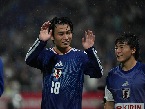ベネズエラ戦に後半から出場、２得点を決めた上田綺世 photo by Kazuhito Yamada/Kaz Photography