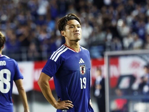 日本代表デビューとなったウルグアイ戦でゴールを決めた松木玖生　photo by Daisuke Nakashima