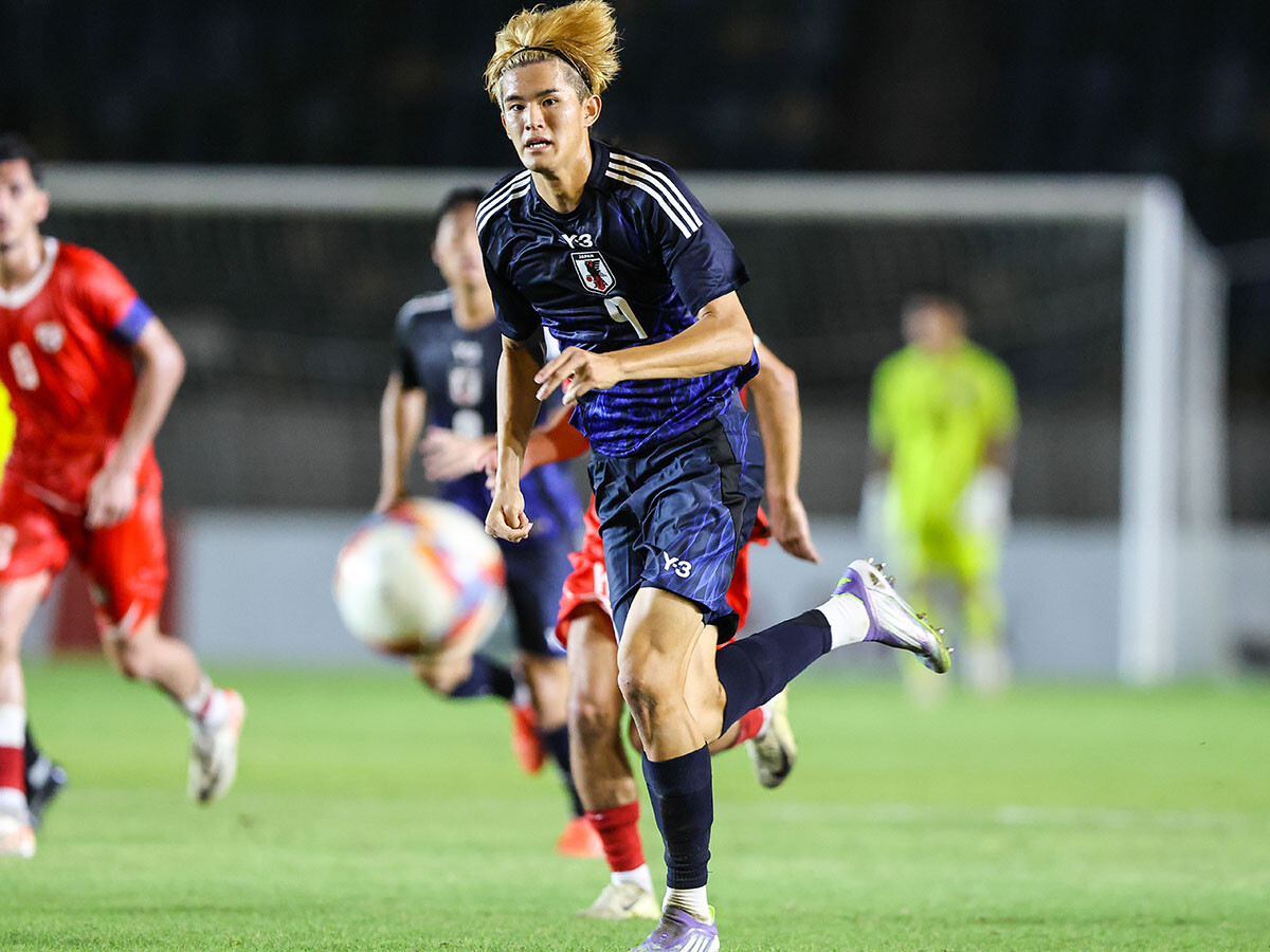 日本代表にあまり定着してこなかった長身ストライカーとして期待される後藤啓介　photo by Hiroyuki Sato