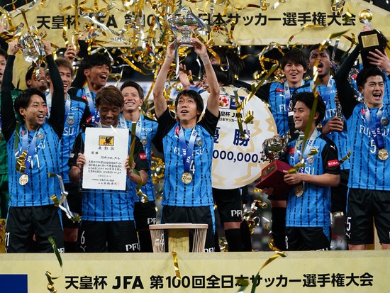 天皇杯で初優勝を飾って二冠を達成した川崎フロンターレ