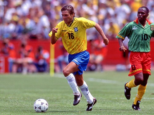 1994年アメリカＷ杯で優勝したブラジル代表でのレオナルド photo by Yamazoe Toshio