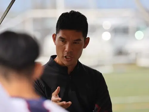 現在の野洲を率いている横江諒監督　photo by Morita Masayoshi