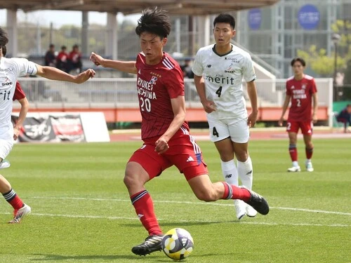 流経大柏のFW大藤颯太　photo by Yoshida Taro