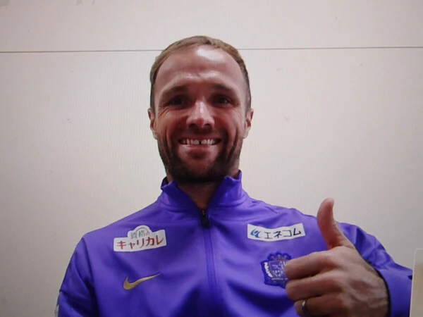 にこやかにインタビューに応じたヴァレール・ジェルマン photo by Yoichi Igawa