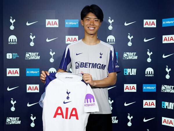 2025年夏にロンドンの名門トッテナム・ホットスパーに加入した高井幸大　photo by Hotspur FC / REX / Aflo