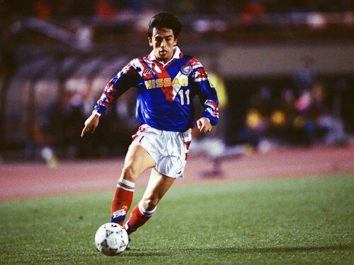 1993年に開幕したＪリーグで、横浜マリノスの一員としてプレーした山田隆裕 photo by Shinichi Yamada/AFLO