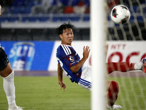 第３節のヴィッセル神戸戦では見事なボレーシュートを決めた三井寺眞　photo by Toshio Yamazoe