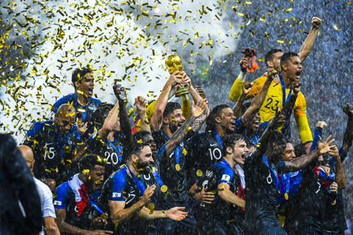 1998年フランス大会以来、２度目のＷ杯制覇を成し遂げたフランス