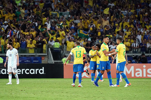 ブラジル国民の支持を取り戻したセレソン（ブラジル代表）の面々 photo by Watanabe Koji