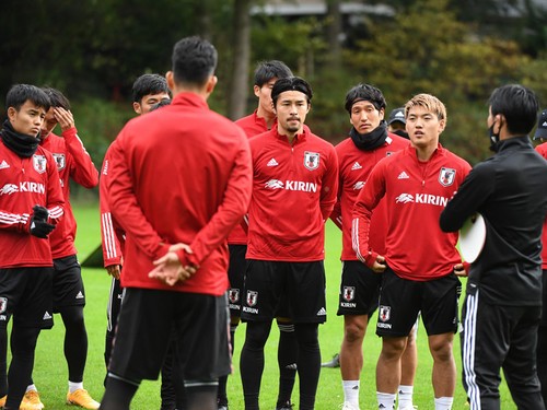 オランダに集結した日本代表のメンバーの練習風景
