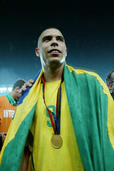 2002年Ｗ杯の得点王となったロナウド（ブラジル）