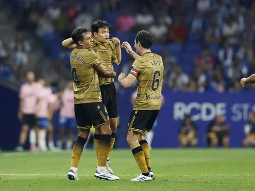 エスパニョール戦の後半35分、決勝ゴールを決めた久保建英