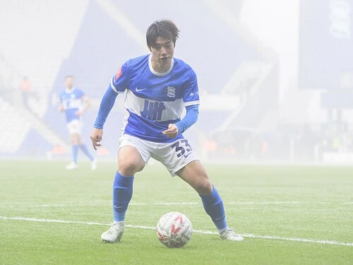 FAカップのリンカーン戦で先制ゴールを決めた横山歩夢（バーミンガム） photo by Chris Vaughan/Getty Image