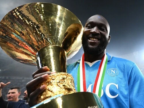 ナポリのセリエＡ優勝に貢献したロメル・ルカク　photo by Getty Images