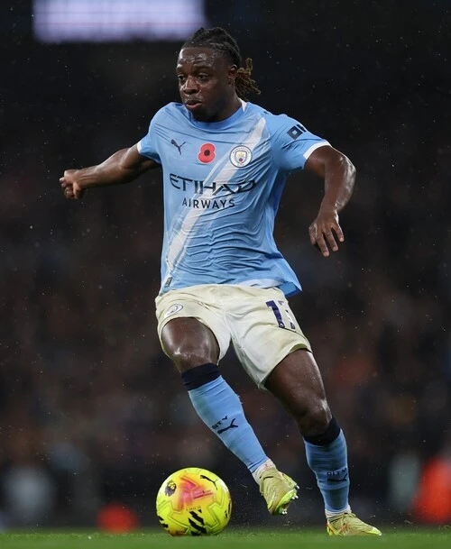 マンチェスター・シティのジェレミー・ドク。自身のプレミアリーグ100試合目に記憶に残る活躍をしたphoto by Getty Images