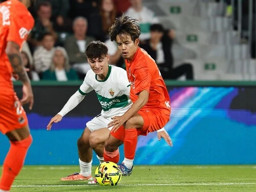 エルチェ戦でコンディションの回復を見せた久保建英photo by Mutsu Kawamori／MUTSUFOTOGRAFIA