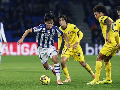 敗れた前節のジローナ戦にフル出場した久保建英（レアル・ソシエダ） photo by Nakashima Daisuke