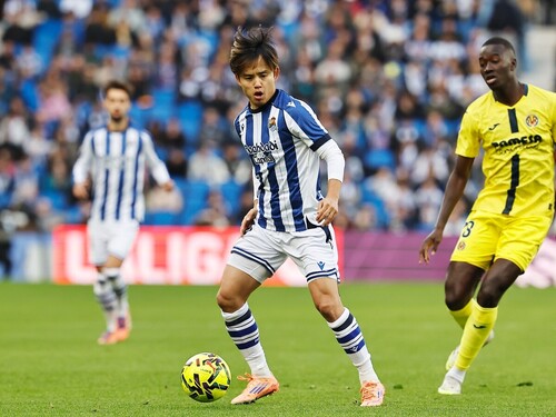 ビジャレアル戦で久々のアシストを記録した久保建英photo by Mutsu Kawamori／MUTSUFOTOGRAFIA