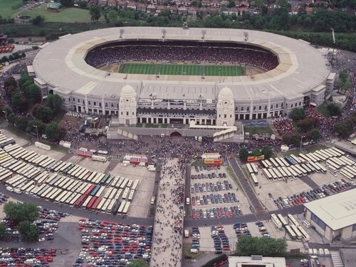 旧ウェンブリースタジアム。2003年に取り壊された　photo by Getty Images