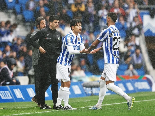 アラベス戦で３カ月ぶりに復帰を果たした久保建英 photo by Mutsu Kawamori／MUTSUFOTOGRAFIA